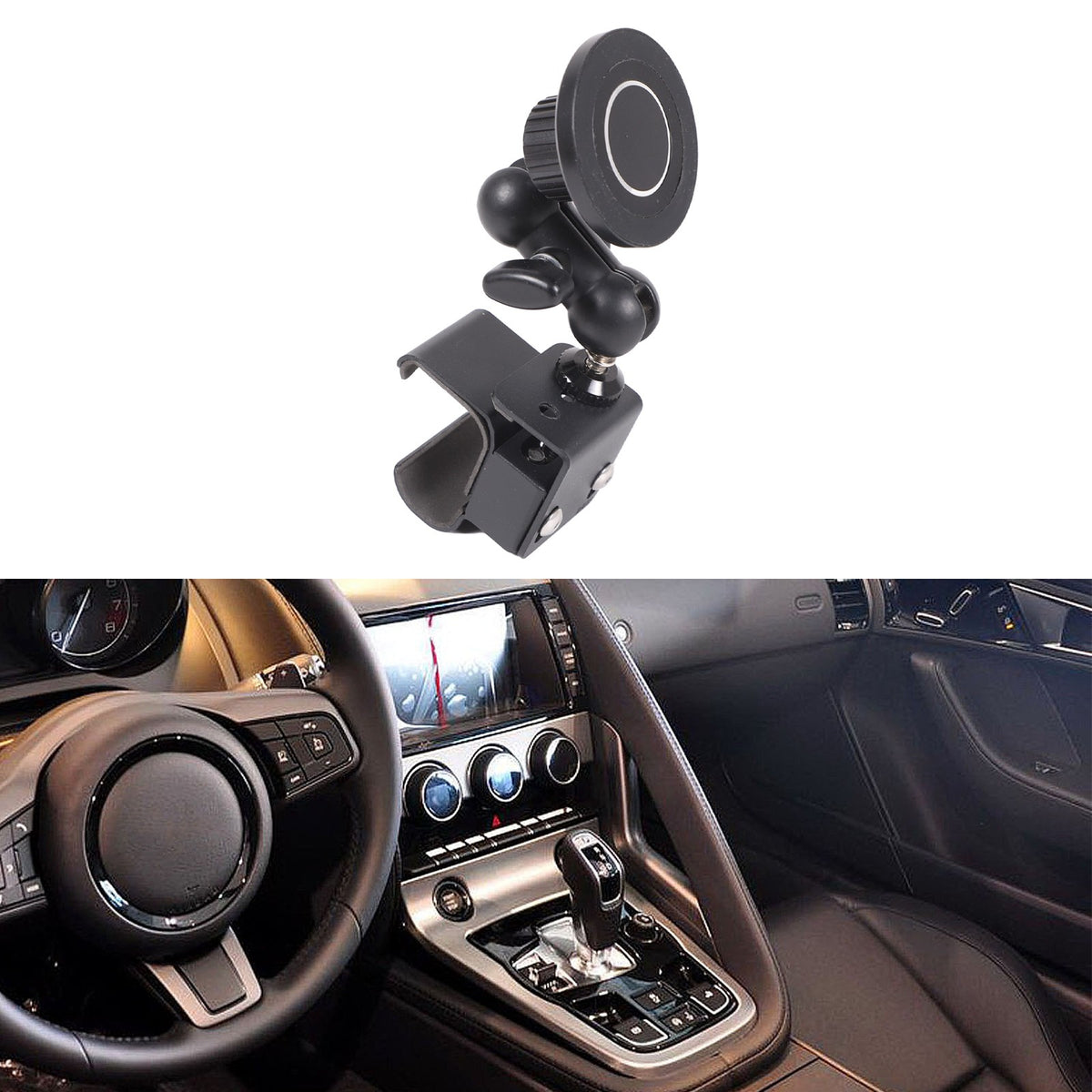 Magnetic Dashboard Center Phone Mount Bracket For Jaguar F-Type X152 2013+ US 1