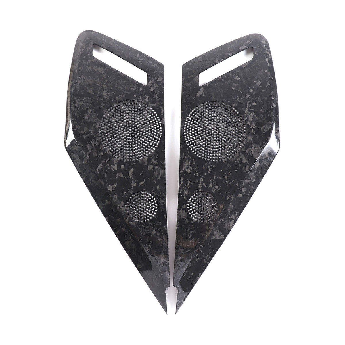 Forged Real Carbon Fiber Door Sound Speaker Cover Trim For 2020-26 C8 Corvette 6