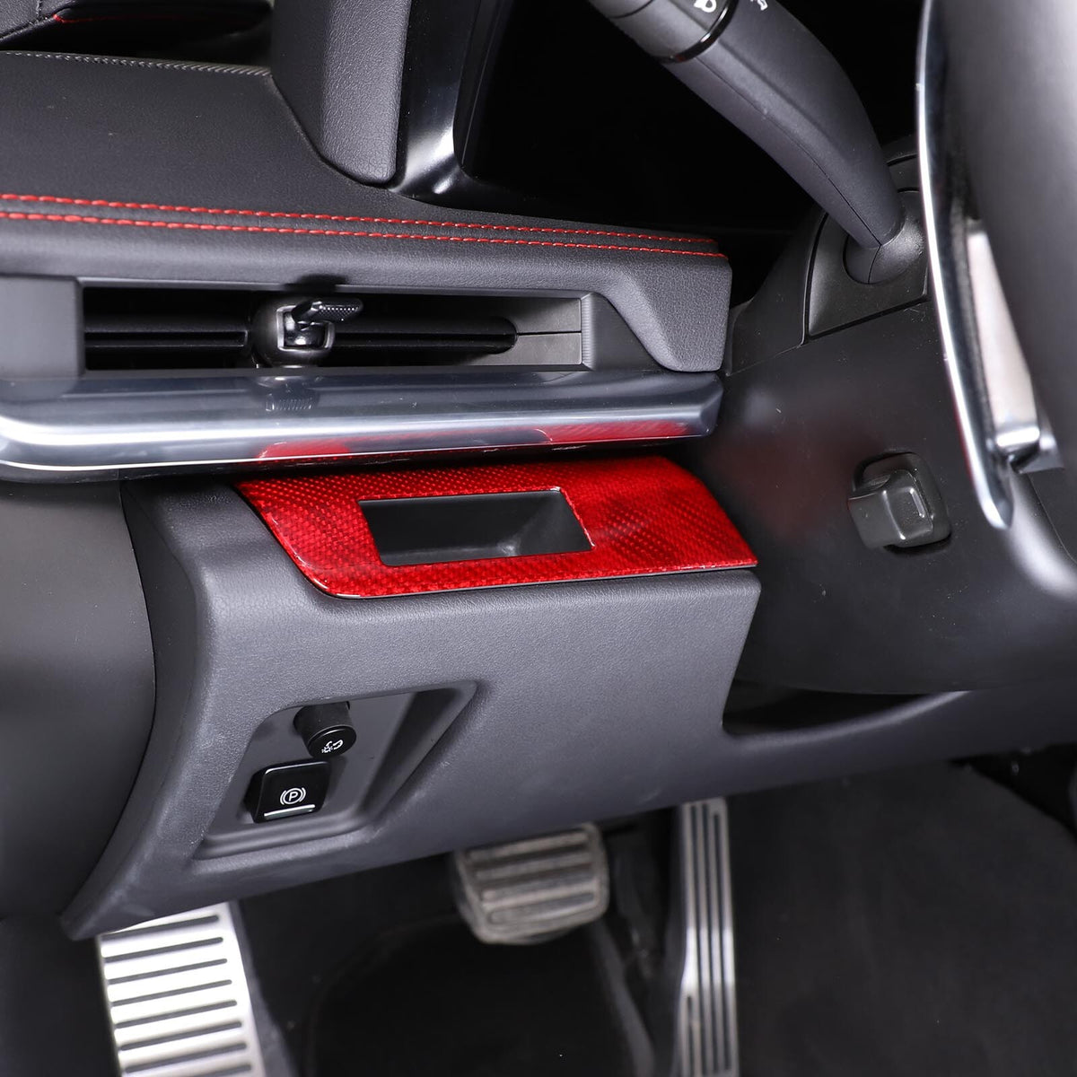 Red Real Carbon Fiber Full Interior Set Decor Trim Kit for Corvette C8 20-25 - Styles 6-10 41