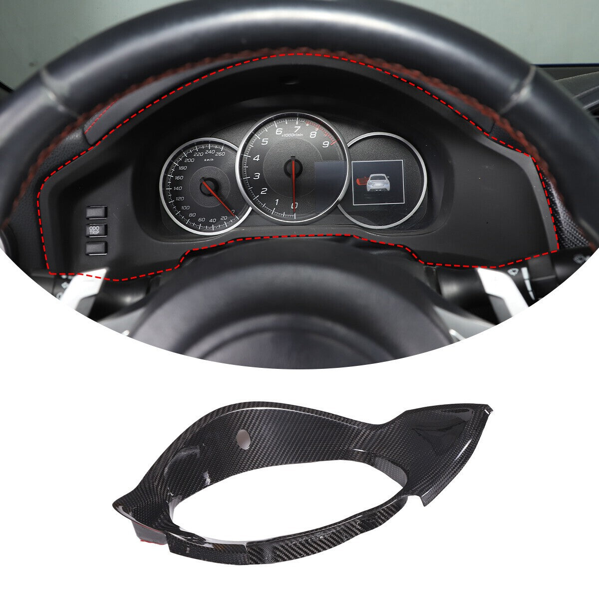 Real Carbon Fiber Dashboard Instrument Trim For Toyota 86/Subaru BRZ 2012-21 US 6