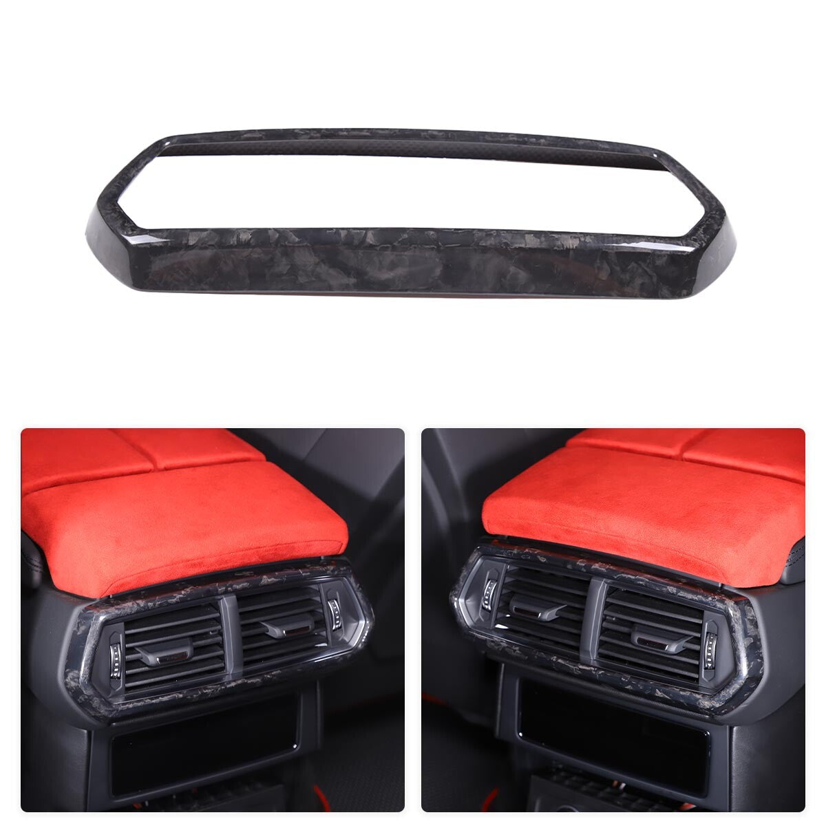 Forged Carbon Center Console Rear Air Vent Cover Trim For Lamborghini URUS 18-23 1