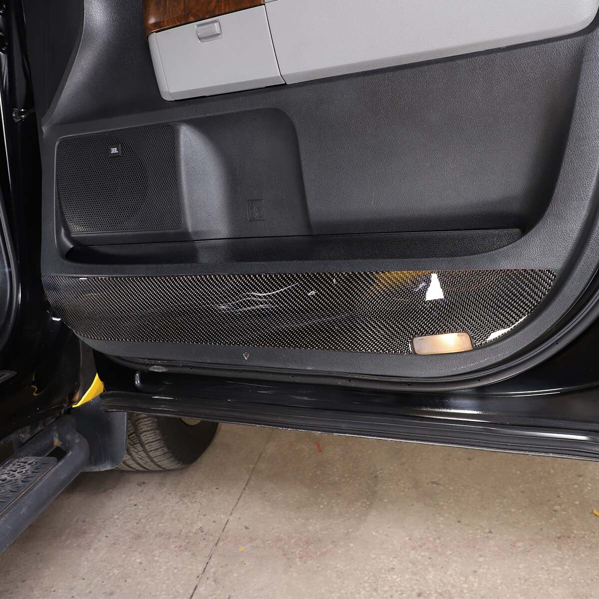 4PCS Carbon Fibre Door Panel Bottom Anti-kick Trim For Toyot-a Tundra 2007-2013 8