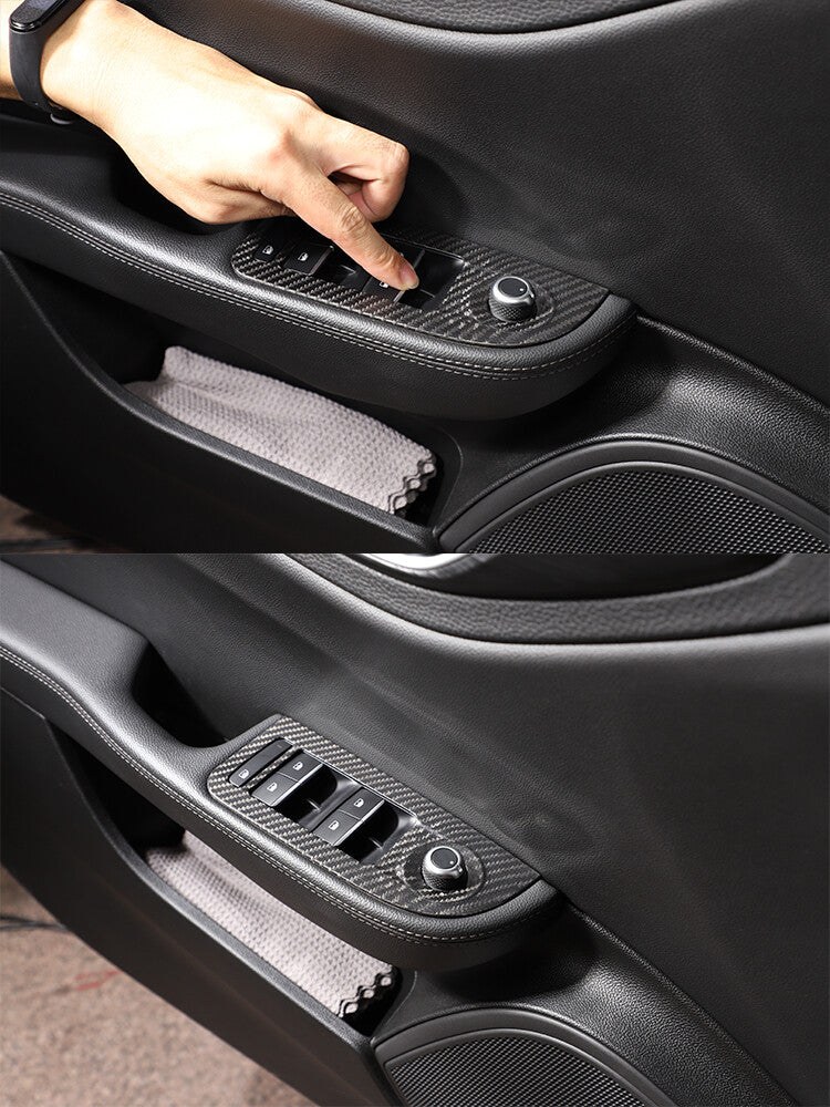 Real Carbon Fiber Window Switch Panel Trim For Alfa Romeo Giulia 952 2017-2020 7