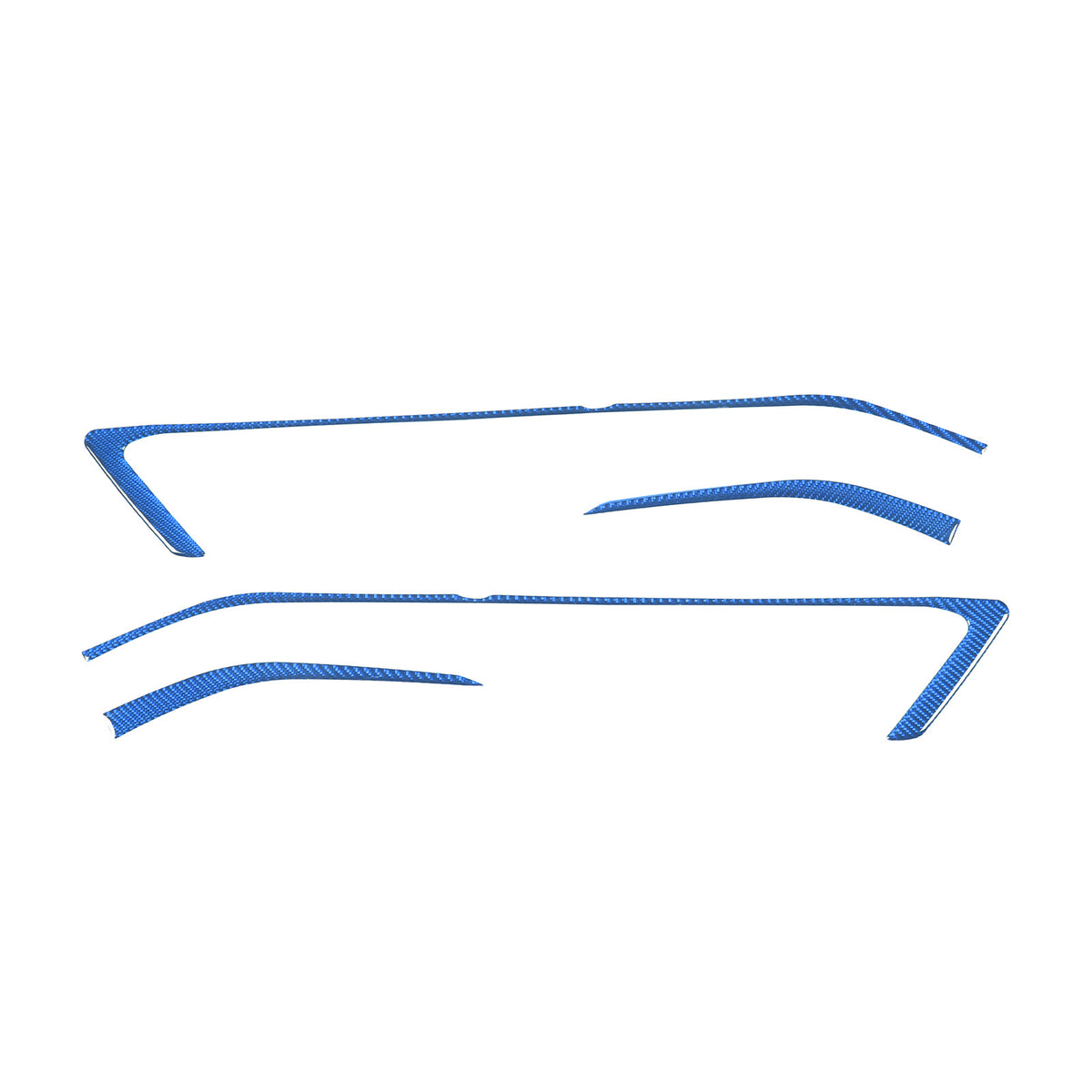 Blue Carbon Fiber Interior Door Panel Trim Sticker Strip For Corvette C8 2020-25 18