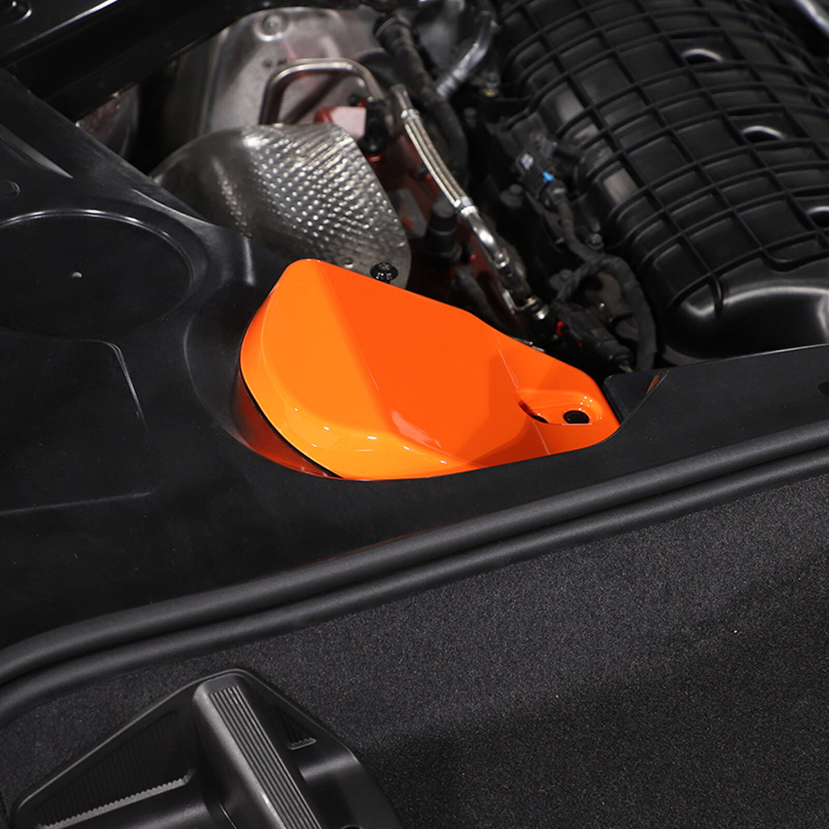 Orange Rear Shock Tower Protective Cover Trim For Corvette C8 Coupe 20-26 US 10