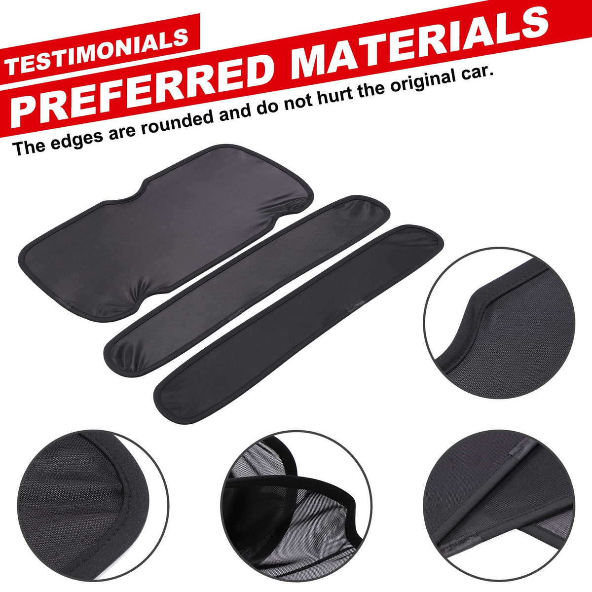Black Memory Steel Sunroof Sunshade Cover For Land Rover Defender 2004-2018 7
