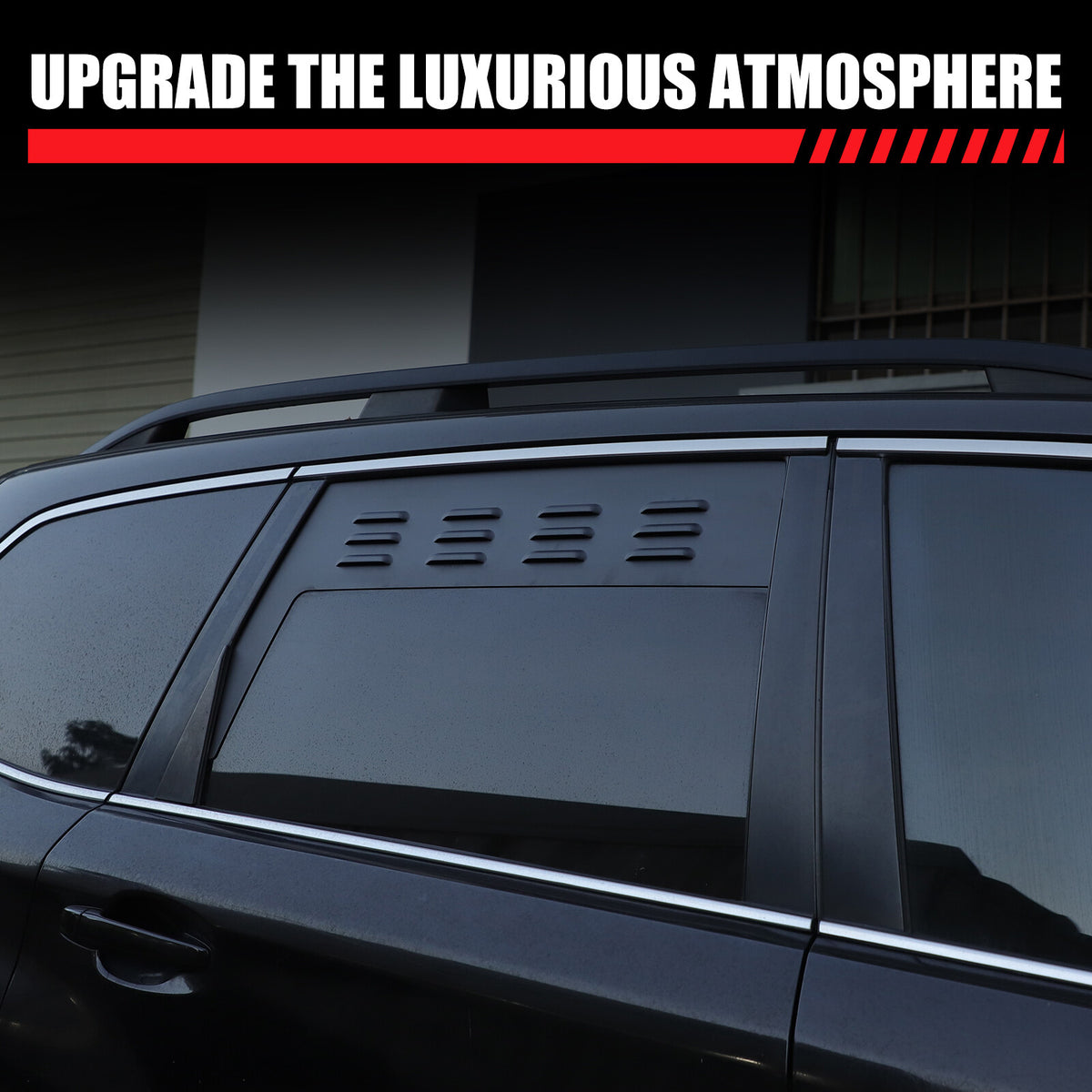 Alloy Rear Window Louver Shutter Cover Trim For Subaru Forester 4th SJ 13-18 US 15