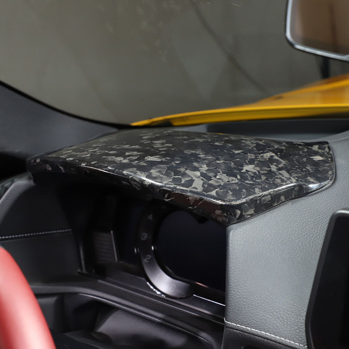 Forged Real Carbon Fiber Instrument Upper Trim Cover For Toyota Supra A90 2019+ 7