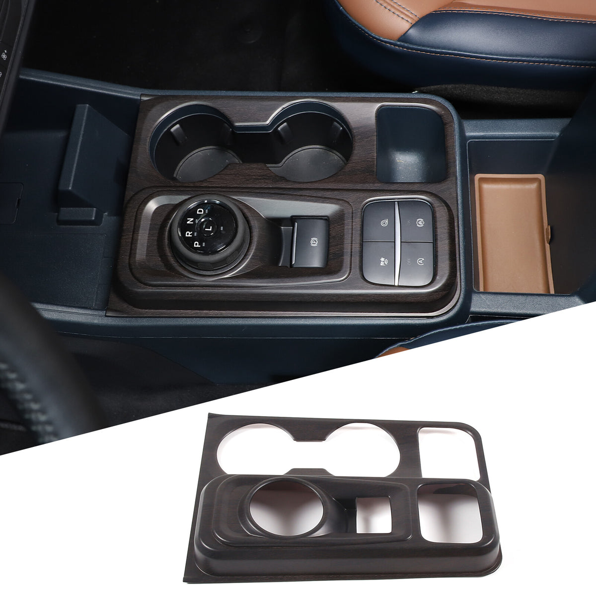 Oak Wood Grain Interior Decor Trim Cover Set Kit Fits Ford Maverick 2022-2024 3