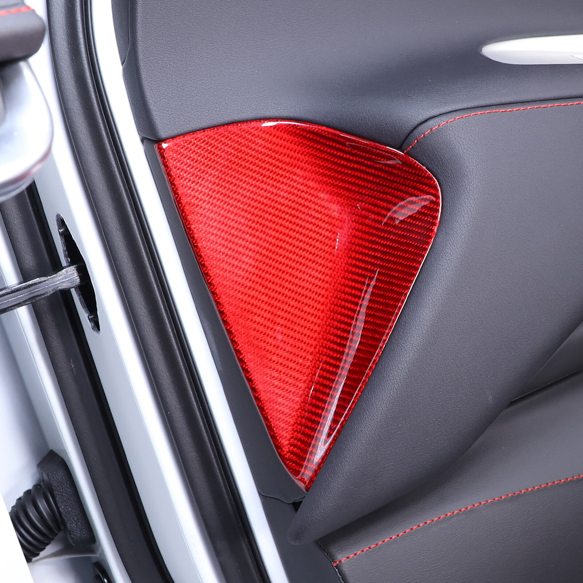 Red Real Carbon Fiber Full Interior Set Decor Trim Kit for Corvette C8 20-25 - Styles 41-45 34