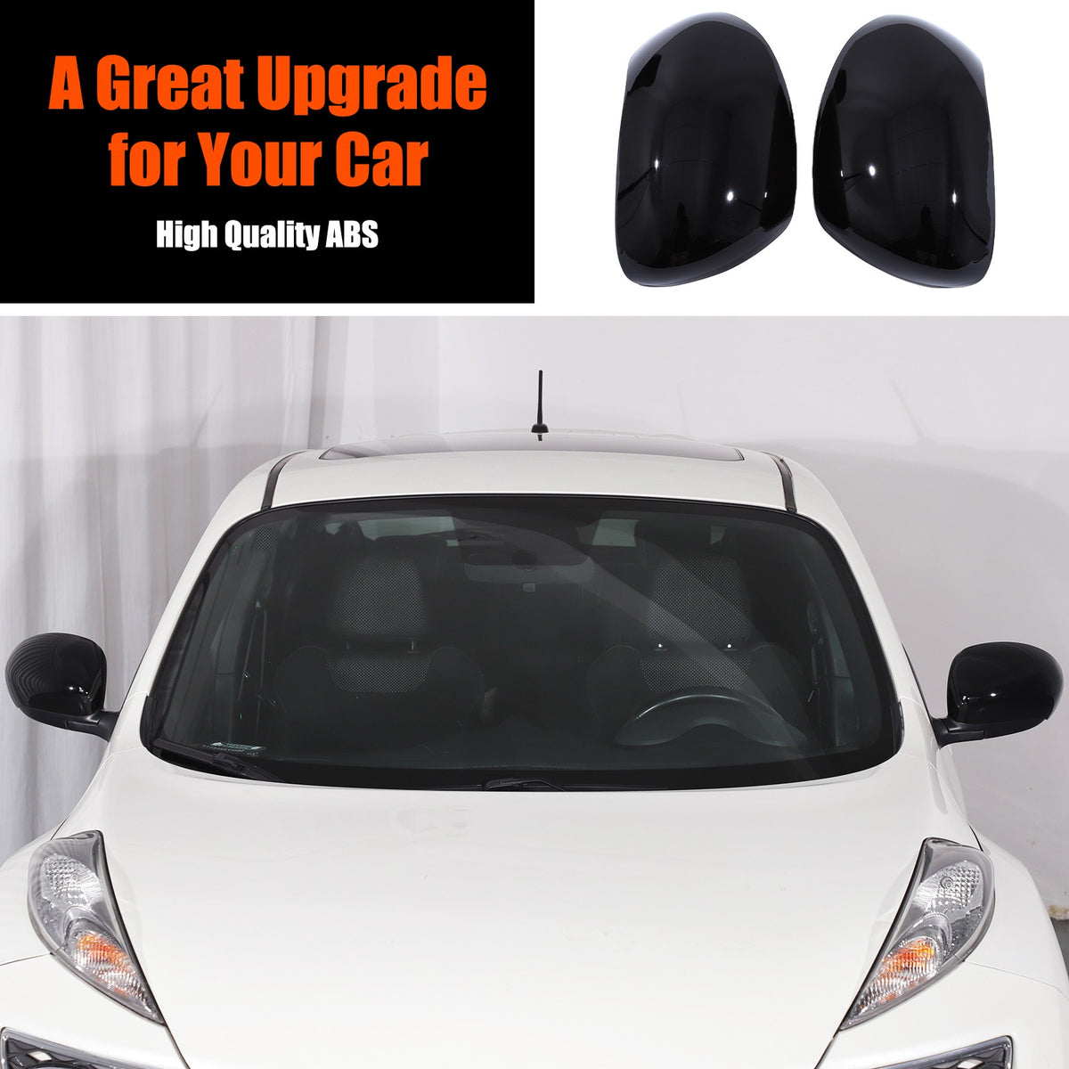 Piano Black ABS Full Wrap Exterior Side Mirror Cover For Nissan Juke 2010-2014 1