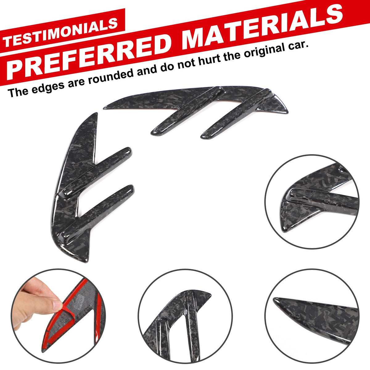 Forged Real Carbon Fiber Fender Side Molding Trim For BMW M3 G80/M4 G82 2021+ 13