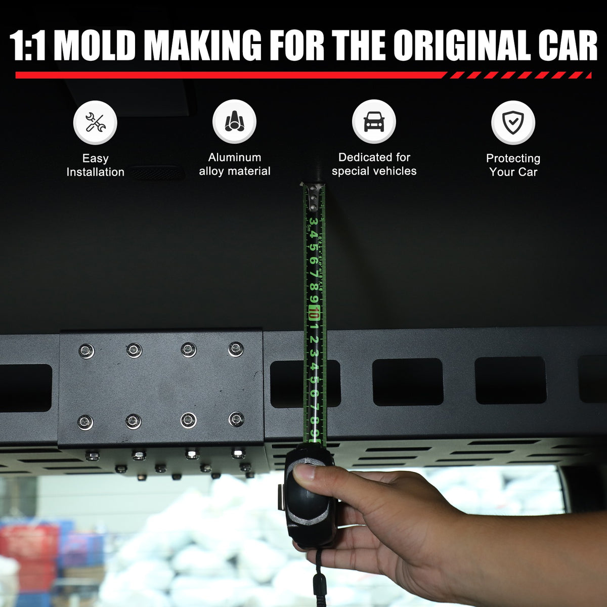Molle Panel Trunk Shelf Storage Rack For Toyota Land Cruiser Prado LC250 2024+ 19