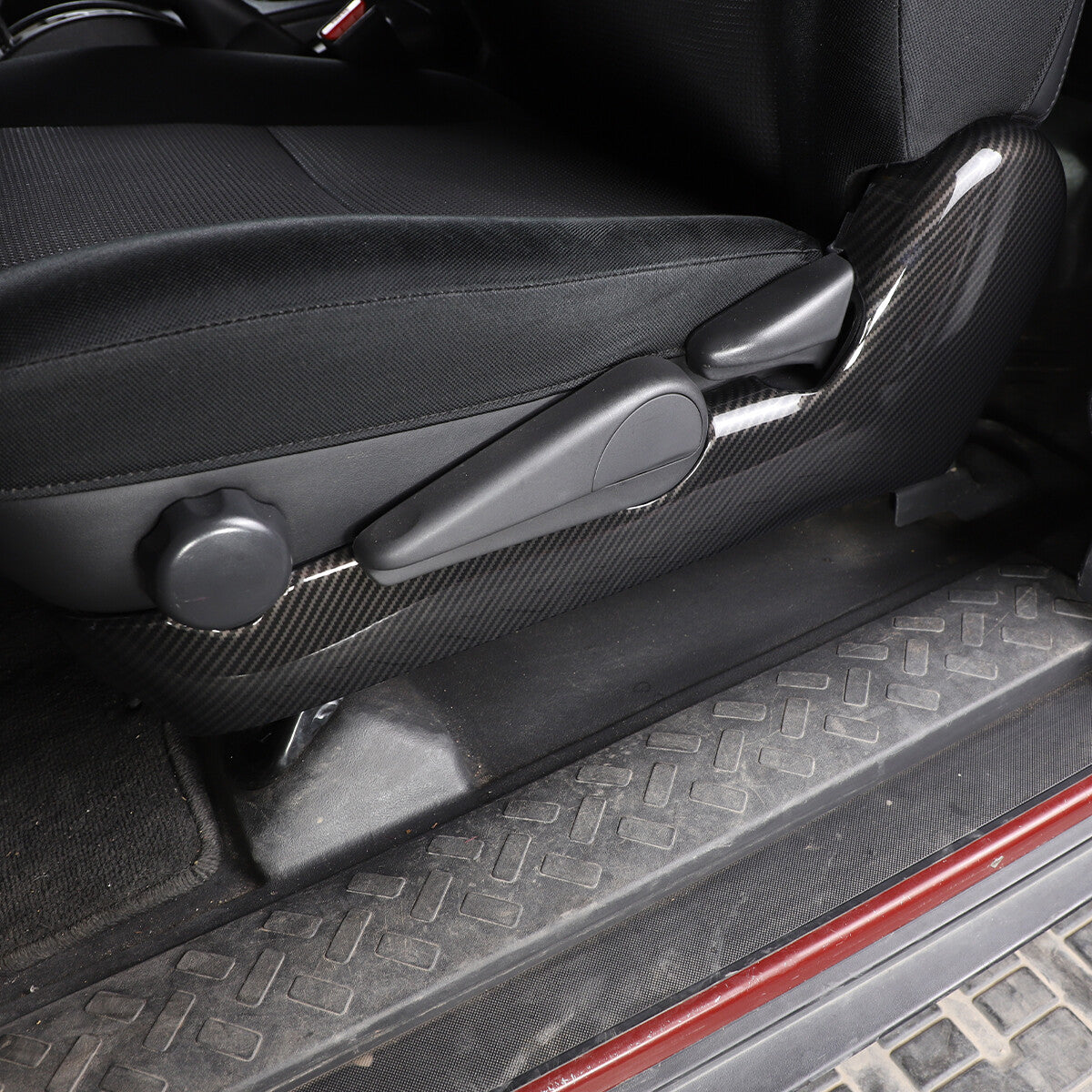 Carbon Fiber Style Seat Handle Panel Cover Trim For Toyota FJ Cruiser 07-21 3
