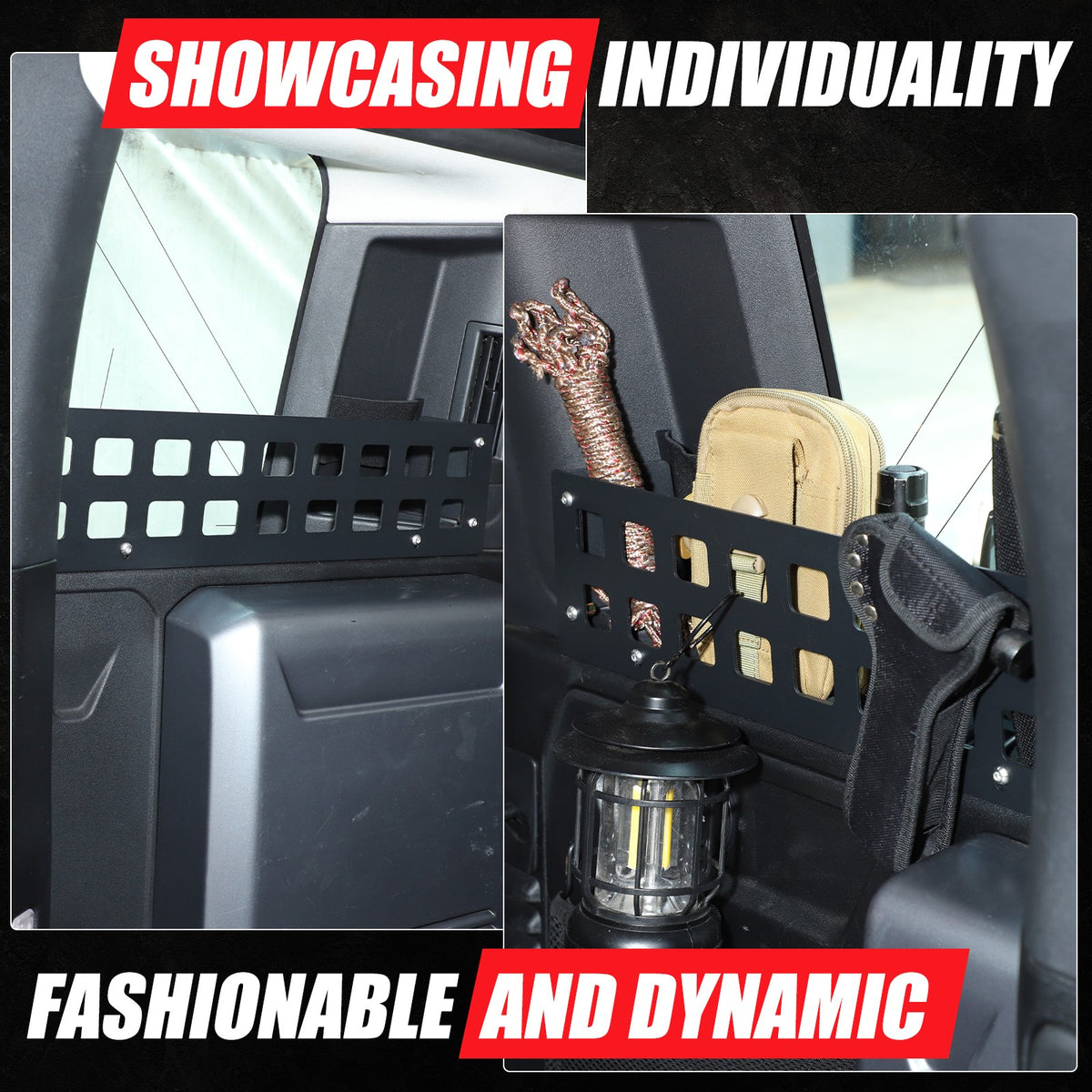 Trunk Side Window Storage Fence Molle Panel For LR Defender L663 110 20+ US 10
