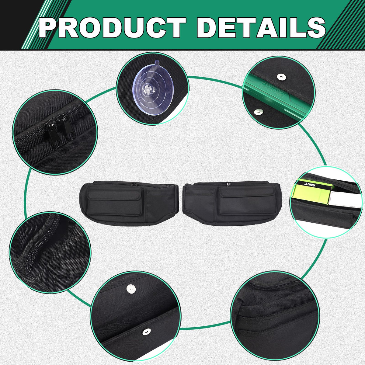 Rear Trunk Tailgate Window Storage Bag Tray For Toyota Prado J150 2010-2017 16