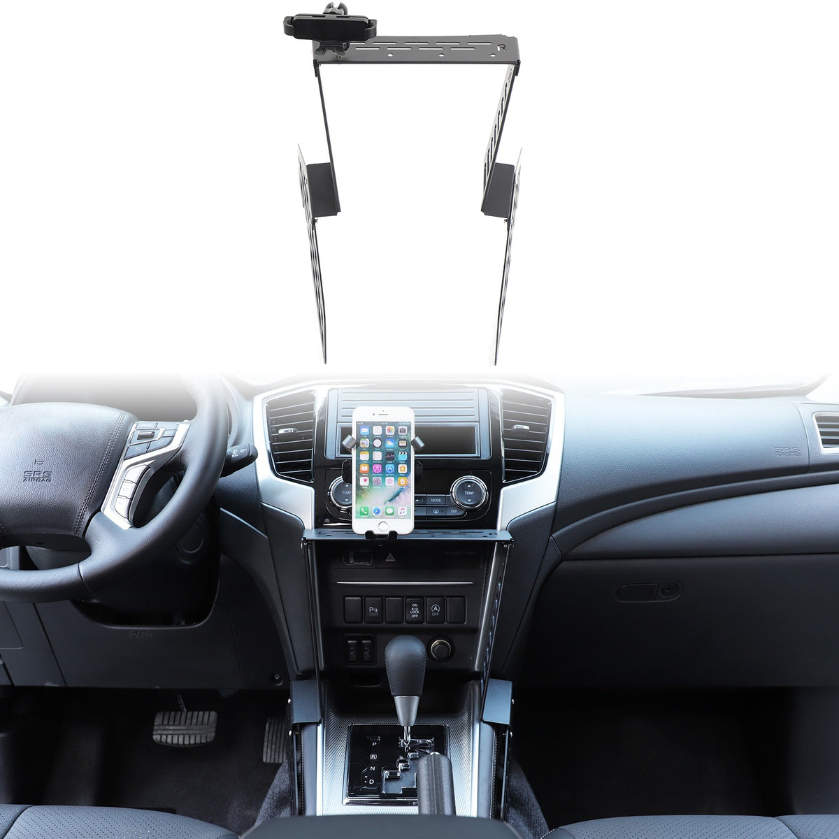 Center Console Molle Panel Digital Device Mount For Mitsubishi L200 Triton 19-23 2