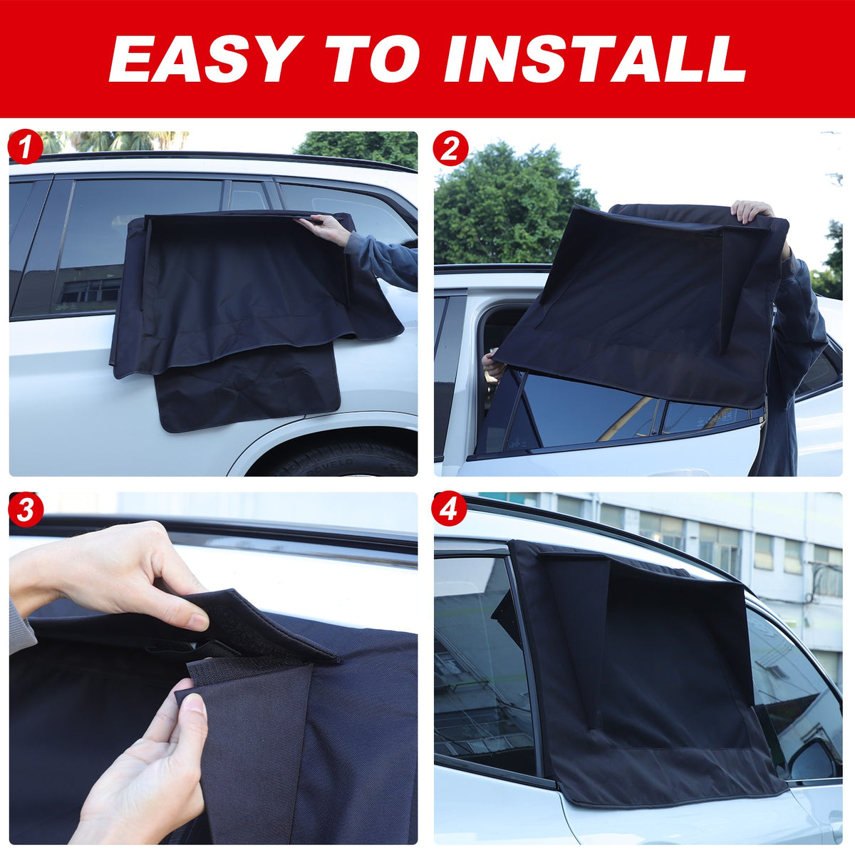 Black ABS Rear Door Window SunShade Cover For BMW X3 G01 2018-2024 6