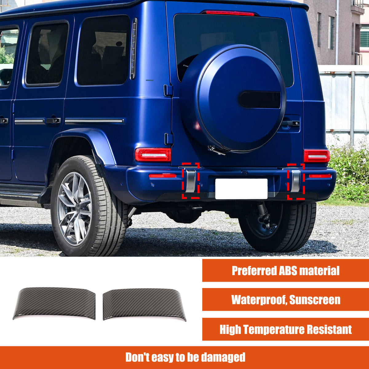 Carbon Fiber ABS Exterior Front Bumper Door Trim For Benz G-Class W465 2025+ 47