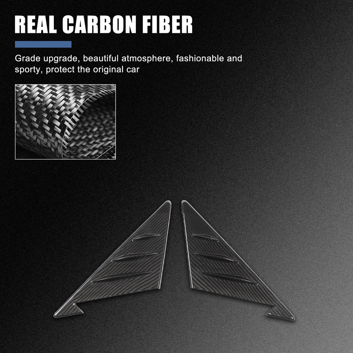 Real Carbon Fiber A-Pillar Triangle Trim For Nissan 350Z Z33 2003-2006 17