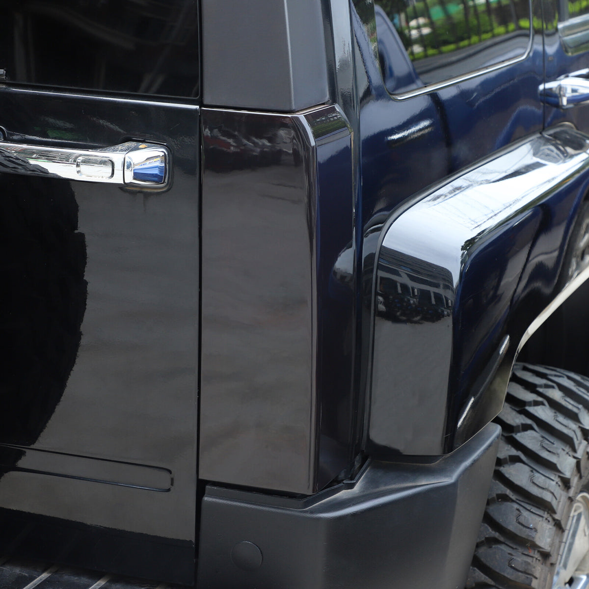 Smoked Black Rear Tail Light Guard Decor Cover Trim Bezels For Hummer H3 2005-09 5