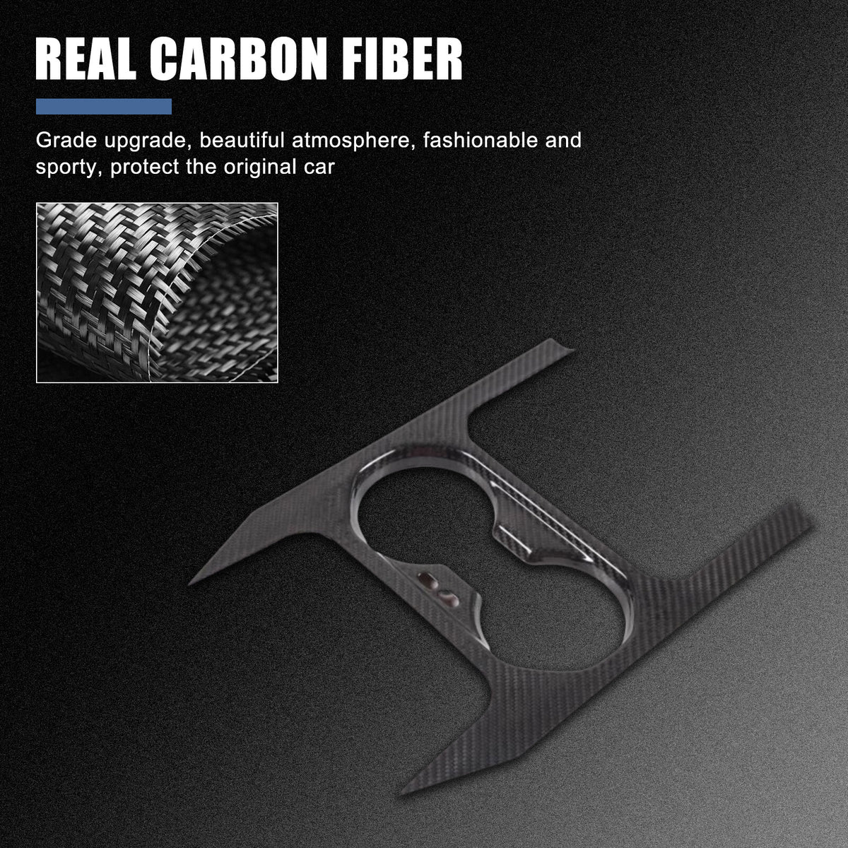 Real Carbon Fiber Center Water Cup Holder Trim For BMW 5 Series G60 i5 24+ US 13