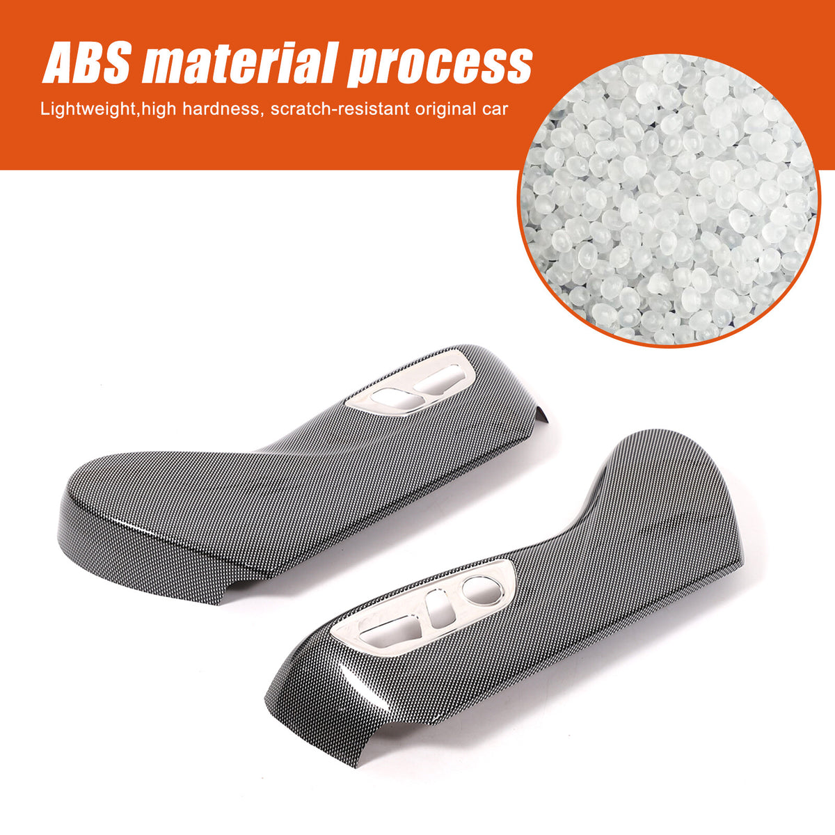 ABS Carbon Seat Adjustment Button Trim Cover For Toyota Land Cruiser LC250 24+ 10