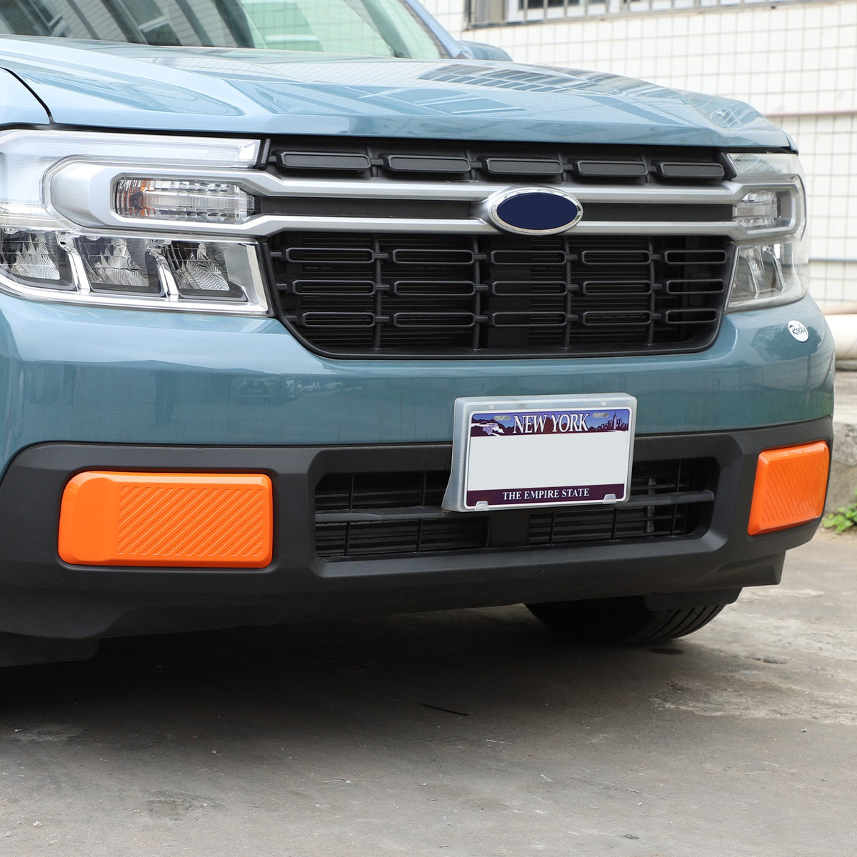 Orange ABS Front Bumper Side Trim Cover For Ford Maverick 2022-2024 US 2