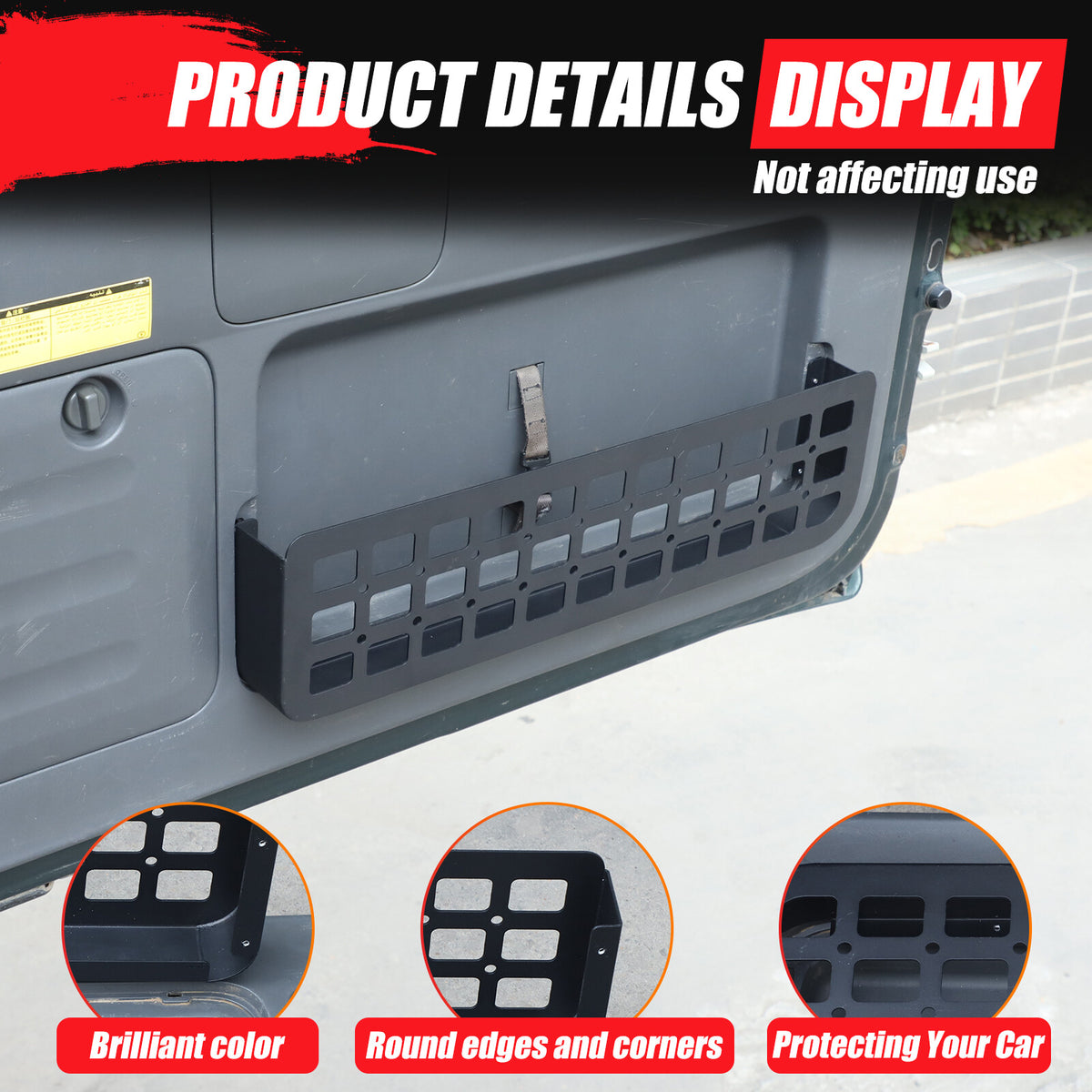 Aluminum Alloy Tailgate Storage Molle Panel For Toyota Prado FJ120 03-09 US 3