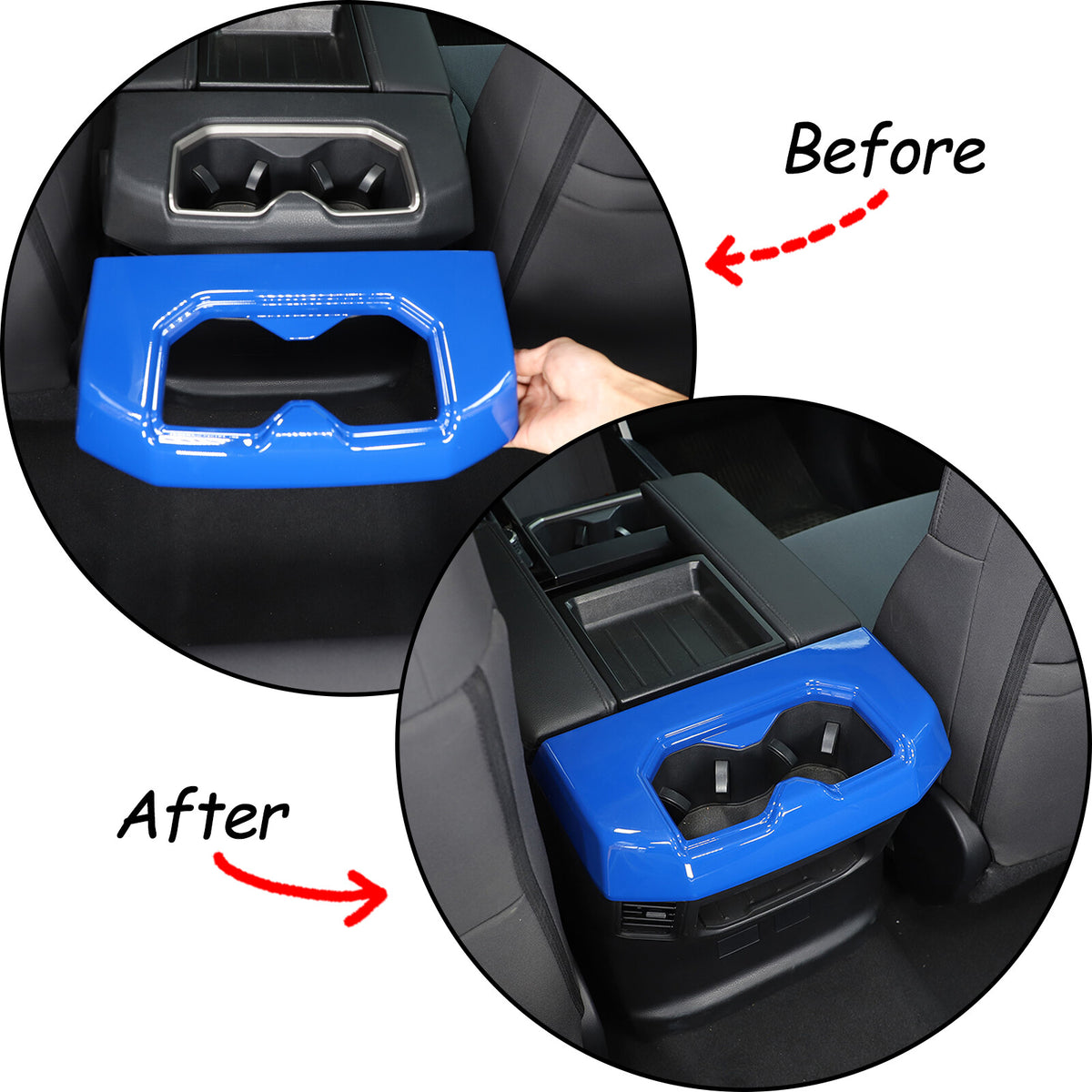 ABS Blue Car Center Panel Trim Interior Accessories For Toyota Tundra 2022-2026 - Variants 1-5 34