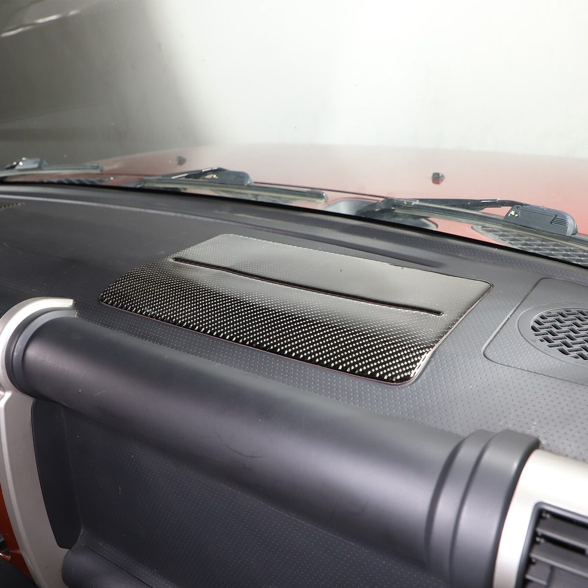 Carbon Fiber Dashboard Storage Box Panel Sticker For Toyota FJ Cruiser 2007-2021 9