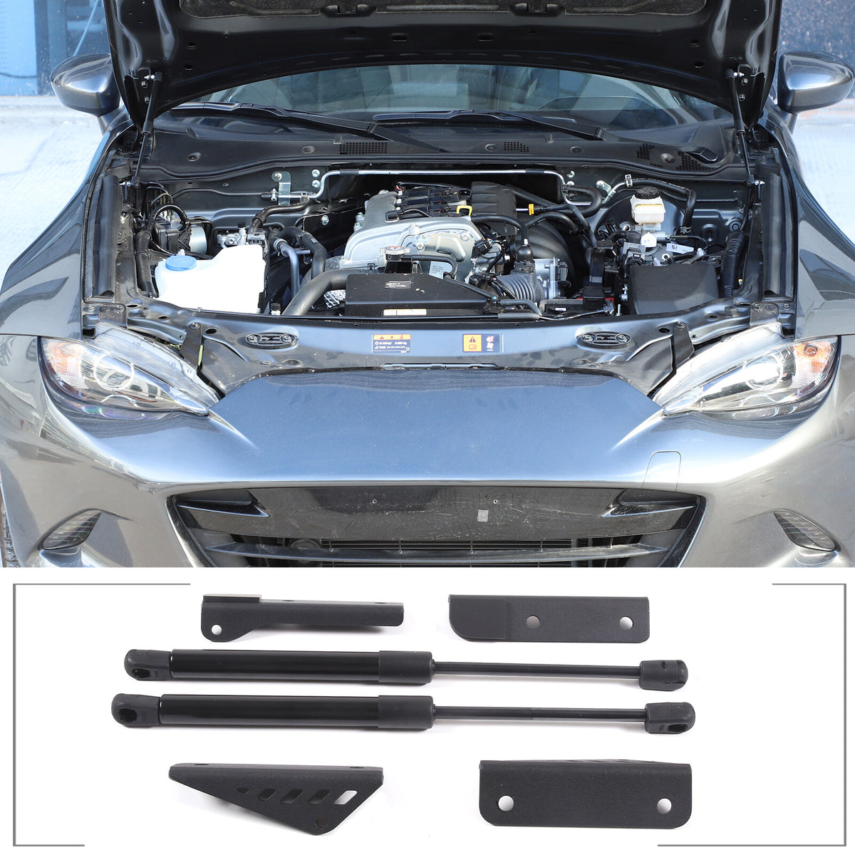Front Hood Lift Support Bonnet Lid Shock Struts For Mazda MX-5 Miata 2016-23 8