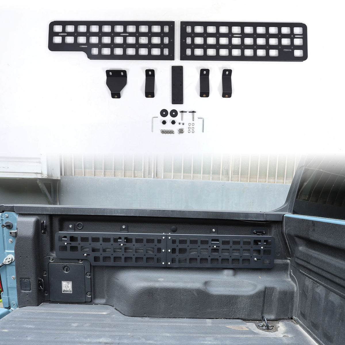 Left Side Storage Molle Panel Metal Trunk Bed Storage for Ford Maverick 22-24 2