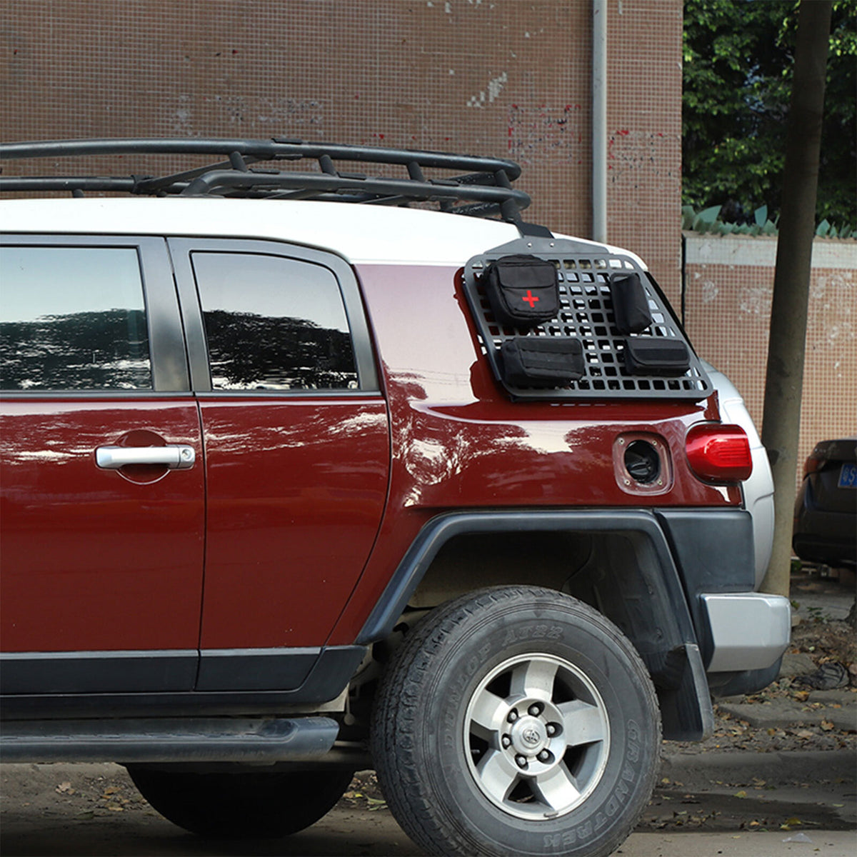 Rear Quarter Window Guard Molle Panel Storage Bracket for FJ Cruiser 2007-2021 2