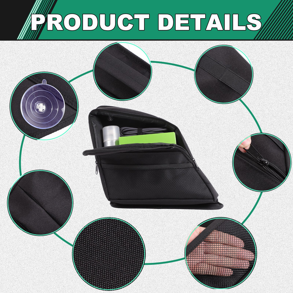 Rear Trunk Left & Right Side Window Storage Bag For Toyota RAV4 XA60 2026+ 19