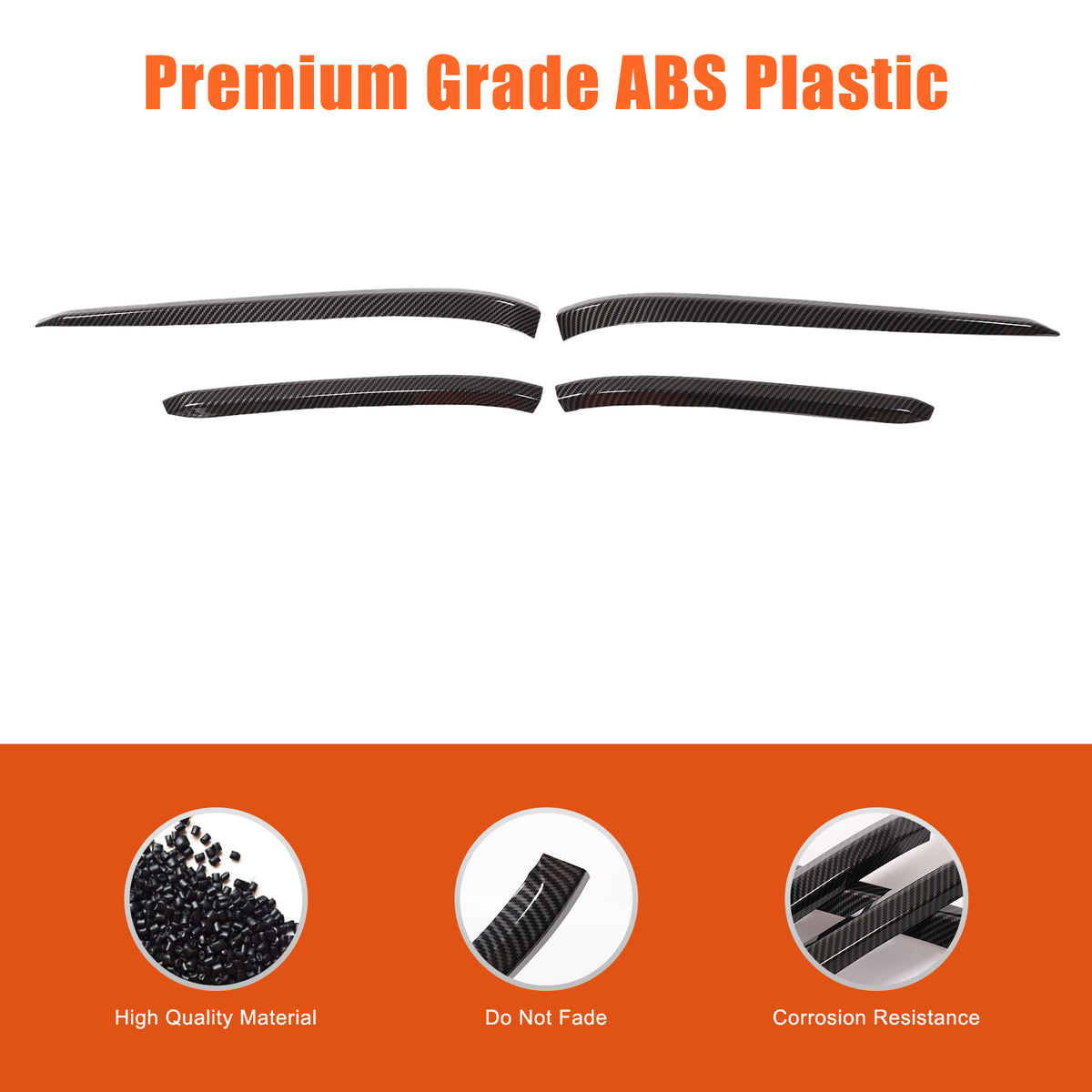 ABS Carbon Fiber Rear Bumper Corner Trim Cover For Cadillac Escalade 2021+ 22