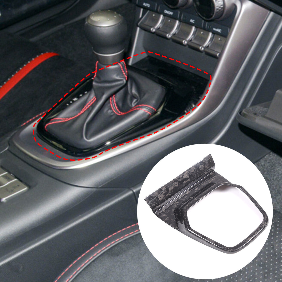 Forged Carbon Fiber Center Gear Panel Cover Trim For Toyota 86 Subaru BRZ 2022 5