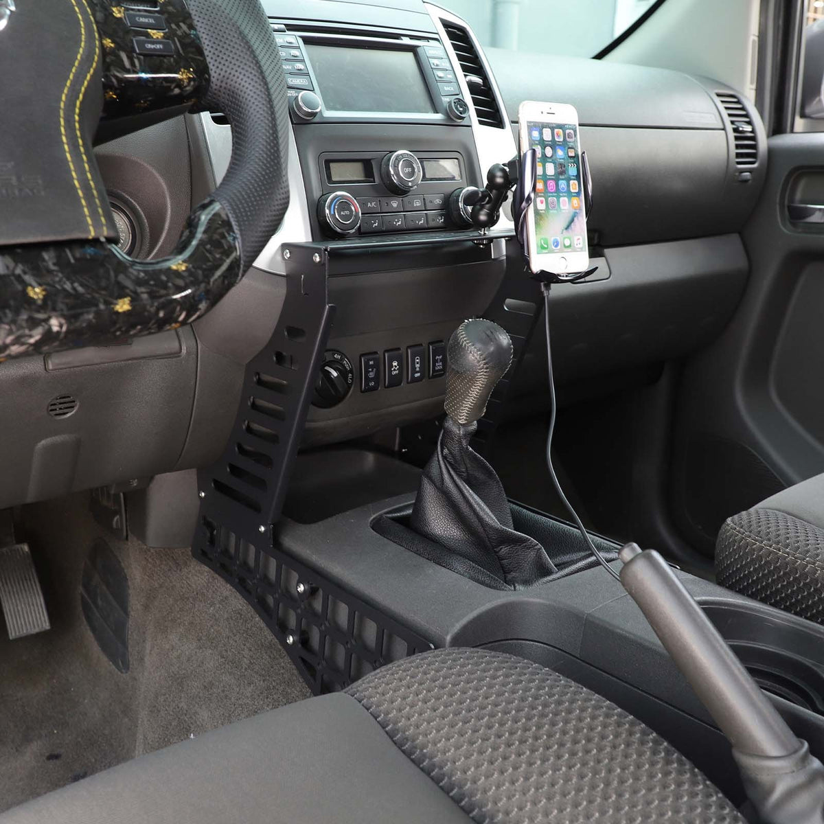 Wireless Center Molle Panel Digital Device Mount For Nissan Frontier D40 2009-17 4
