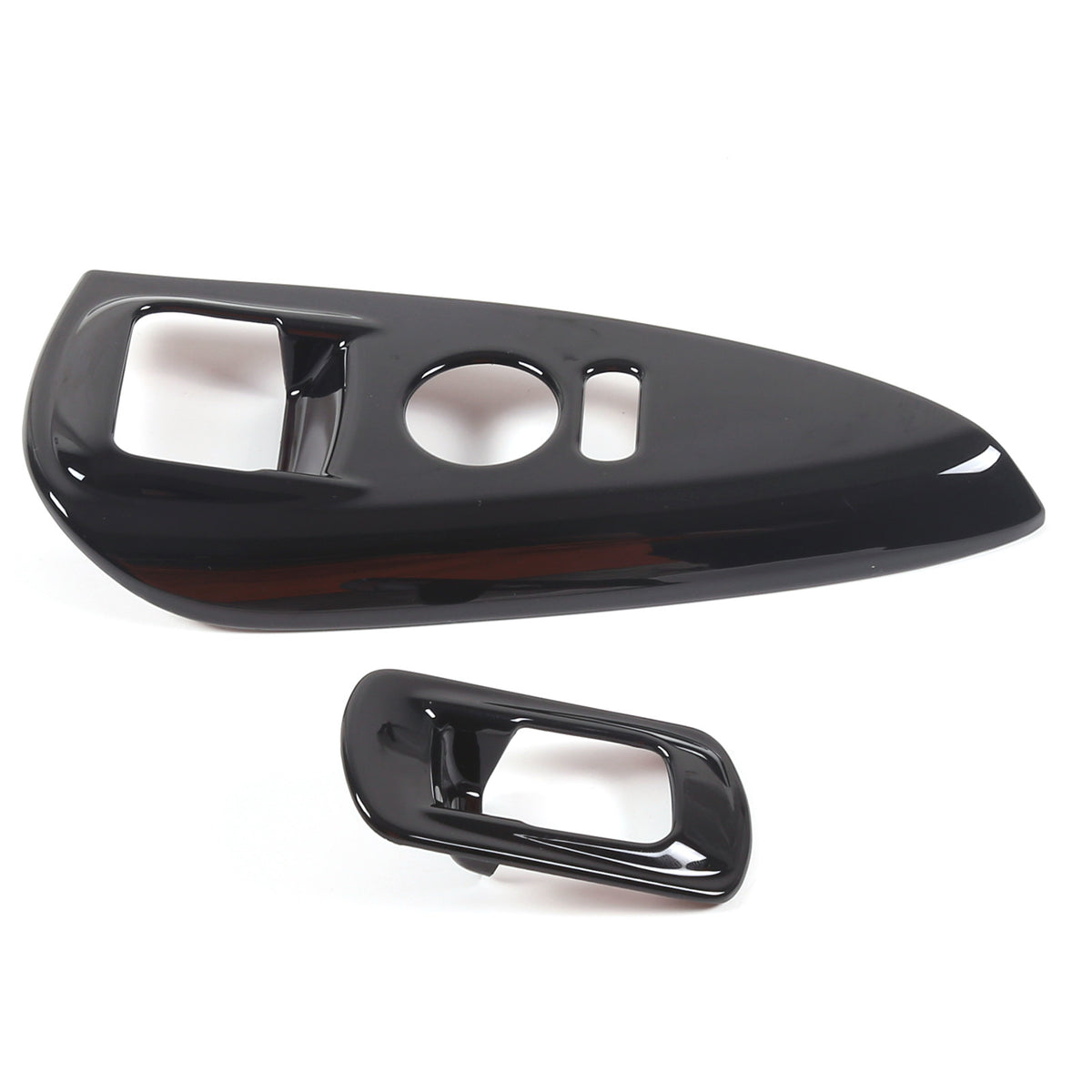 Glossy Black ABS Window Lift Button Trim Frame Cover Set For Corvette C6 2005-13 9