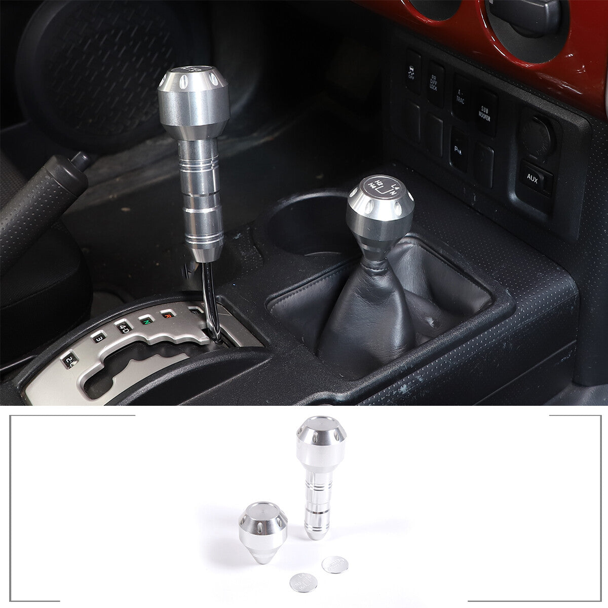 Replacement Silver Aluminum Alloy Gear Shift Knob For Toyota FJ Cruiser 07-21 US 5