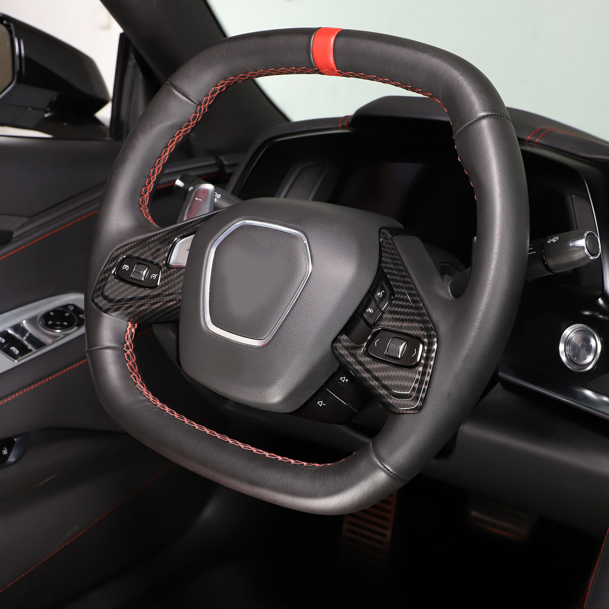 Carbon Fiber ABS Interior Full Decor Cover Trim Kit For Corvette C8 2020-2025 - Styles 1-5 32