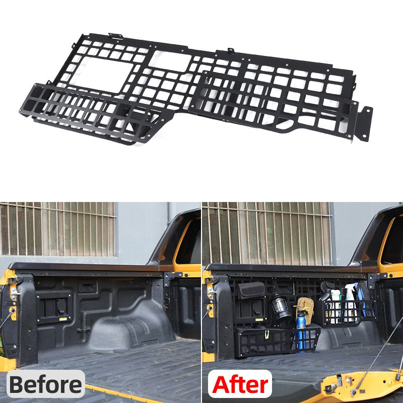 Steel Trunk Left Side Storage Bag Hanger Molle Panel For Ford Ranger T9 2023+ 24