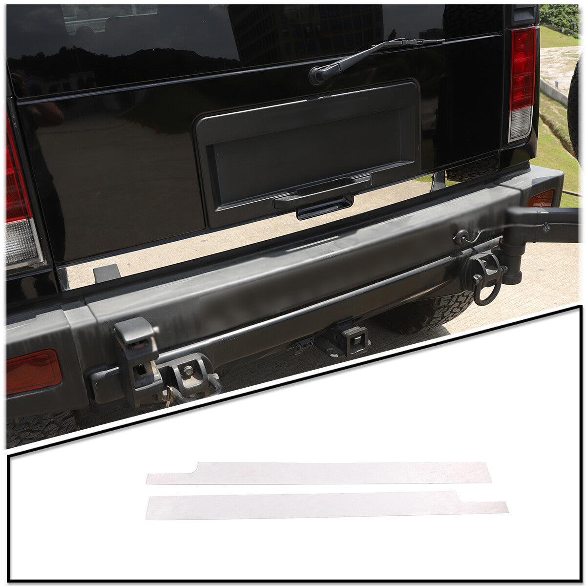 Stainless Steel Tailgate Accent Trim 1 Pc Set For Hummer H2 2003-2009 US 1