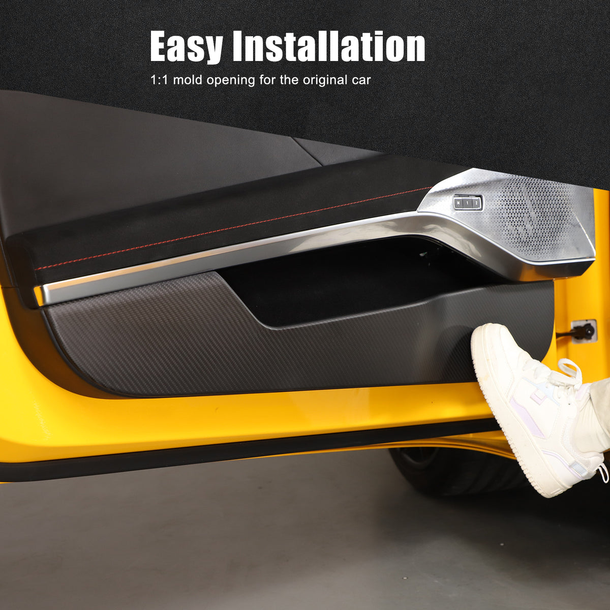 Matte Real Carbon fiber Interior Door Anti-Kick Trim Cover For Lotus EMIRA 22-25 15