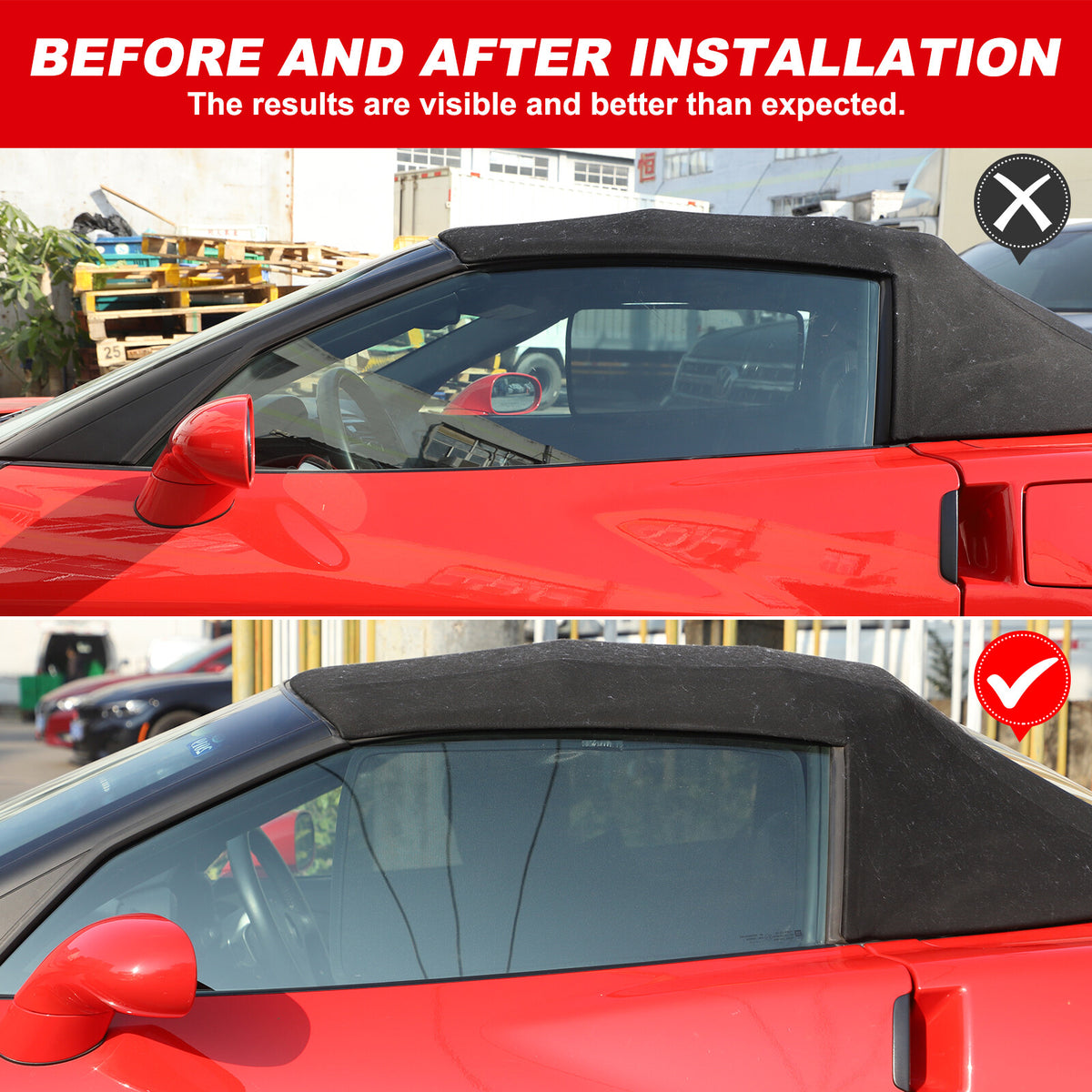 Car Window Screen Sun Shade Mesh Cover Windshield For Corvette C6 2005-2013 11