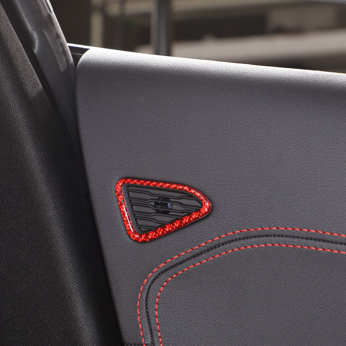 Red Soft Carbon Fiber Interior Decor Trim Kit Cover Set For Corvette C8 20-25 99