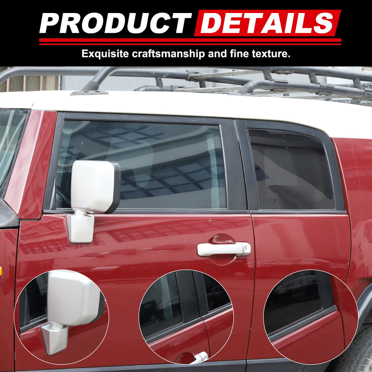 Rubber Window Outer Seal Trim For Toyota FJ Cruiser 07-15 (OE 68161-35073) US 11
