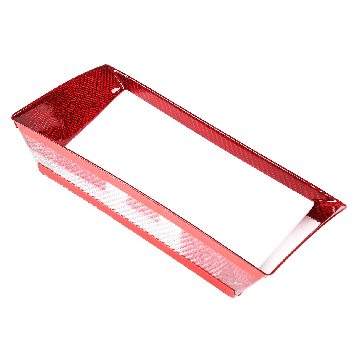 Red Carbon Fiber Dashboard Navigation Cover Trim for For Jaguar F-TYPE 2013-18 7