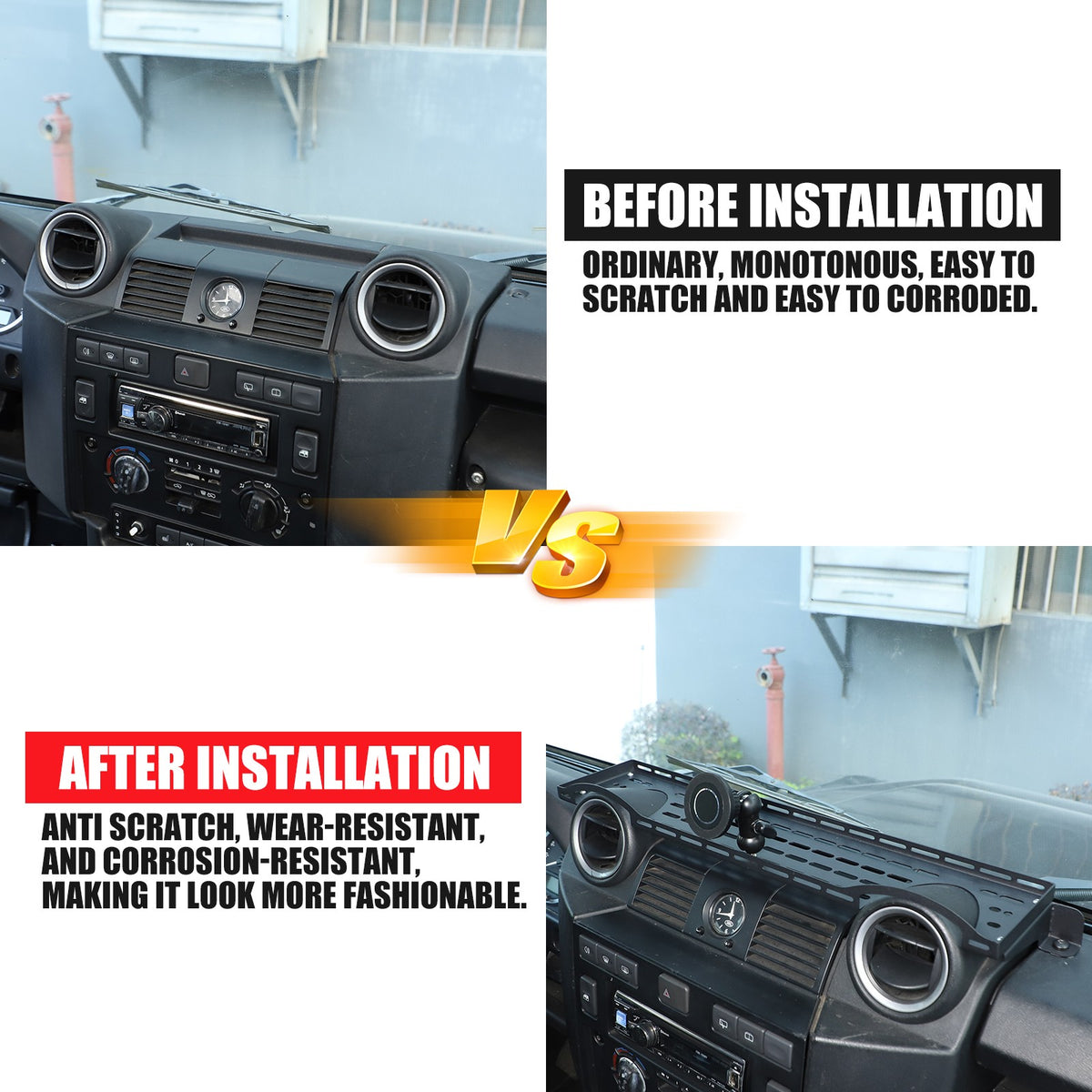 Magnetic Phone Holder Dashboard Storage Box For Land Rover Defender 2004-2018 10