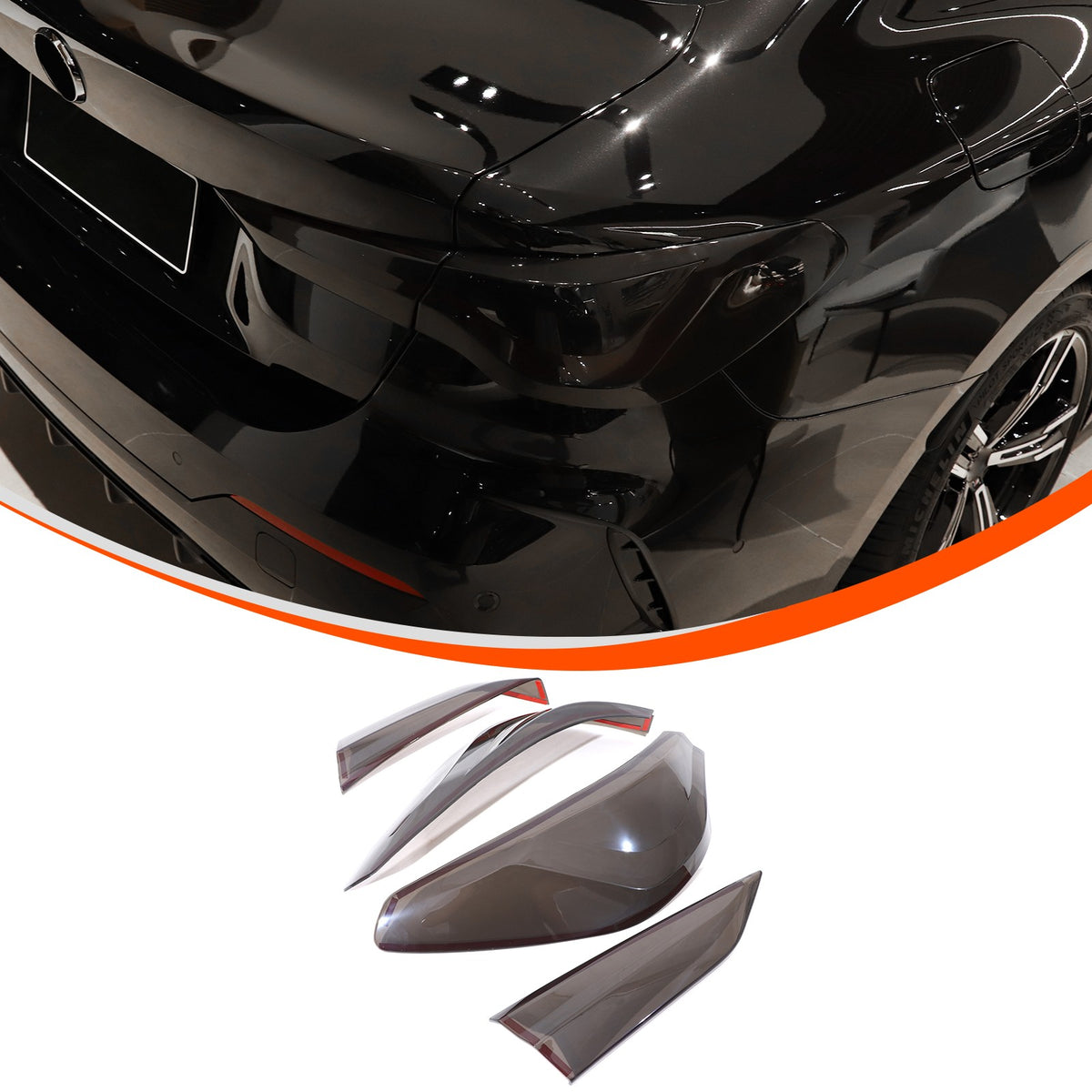 Smoked Rear Tail Light Blackout Overlay Cover For BMW 4 Series G22 G82 2021+ US 24